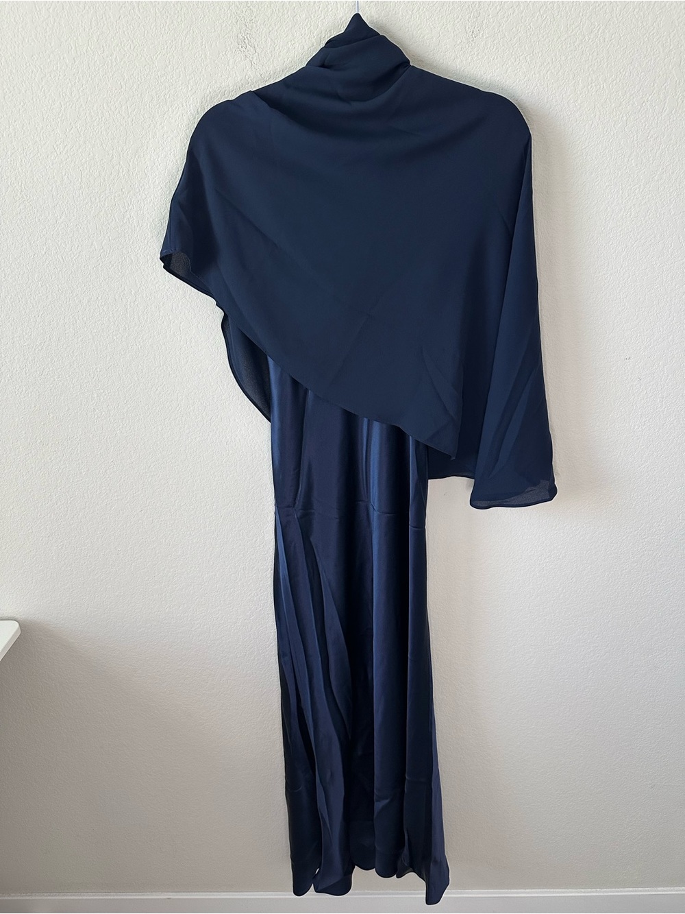 REFORMATION Lilibeth Silk navy Maxi Dress Gown SZ M - Picture 7 of 7